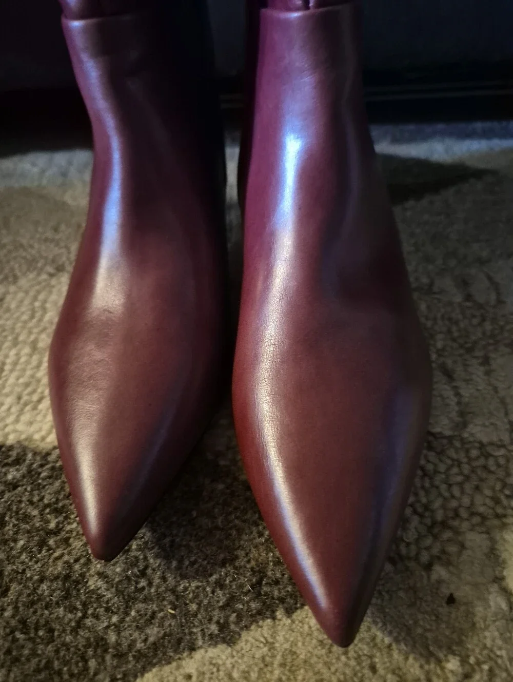 New Unboxed Vince Camuto Knee-High Genuine Leather Thigh High Boot in Chianti 7W
